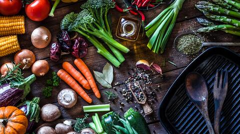 Verschiedene Gemüse, die Eisen enthalten