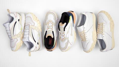 Alle Sneaker der neuen Puma Fashion Rebels Kollektion auf weißem Hintergrund